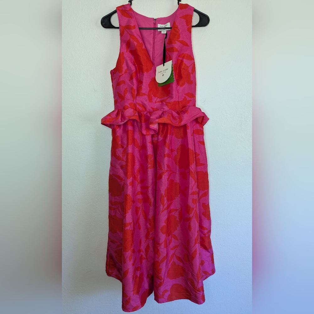 NWT Kate Spade x Target Women's Pink Floral Sleeveless Midi Dress Size 6